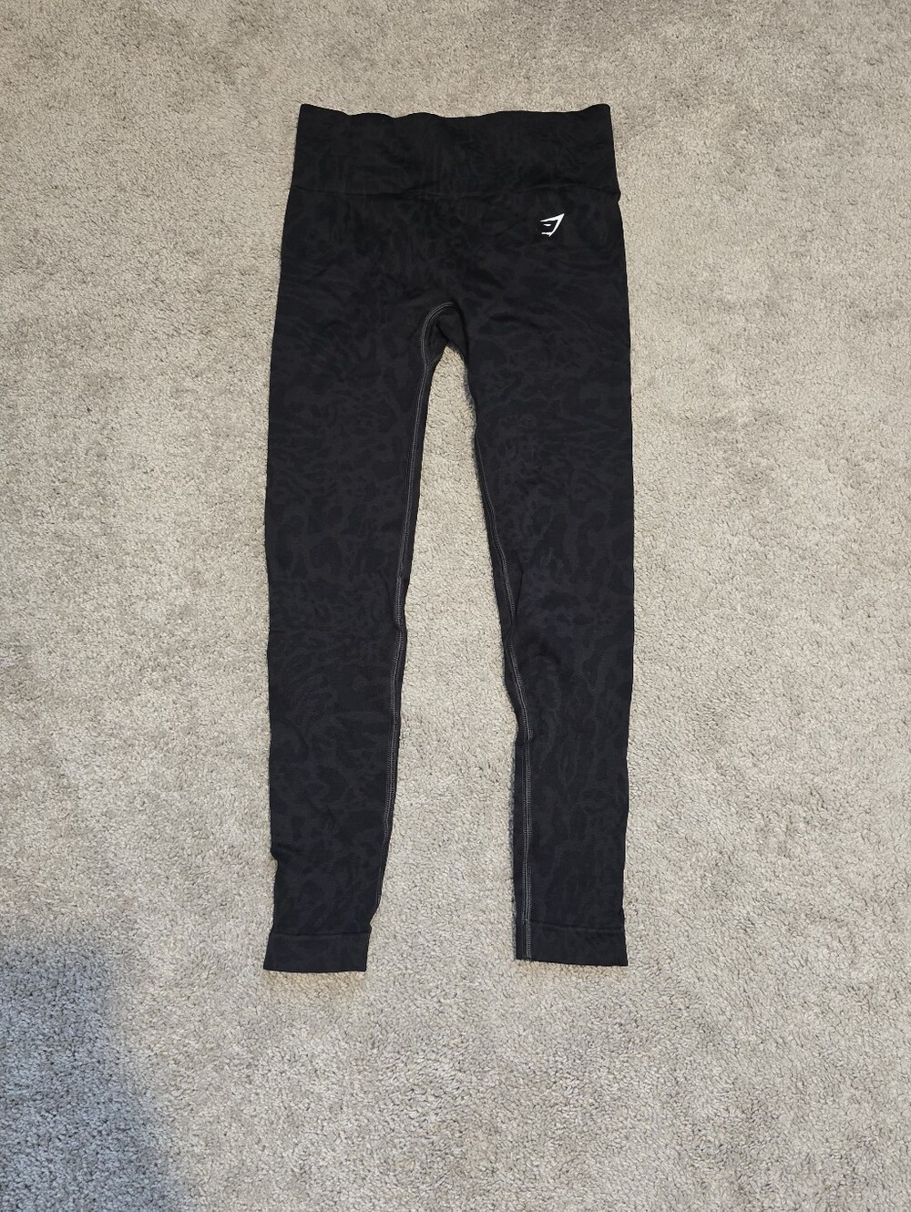 Gymshark Black Butt Scrunch Leopard High-Rise Leggings